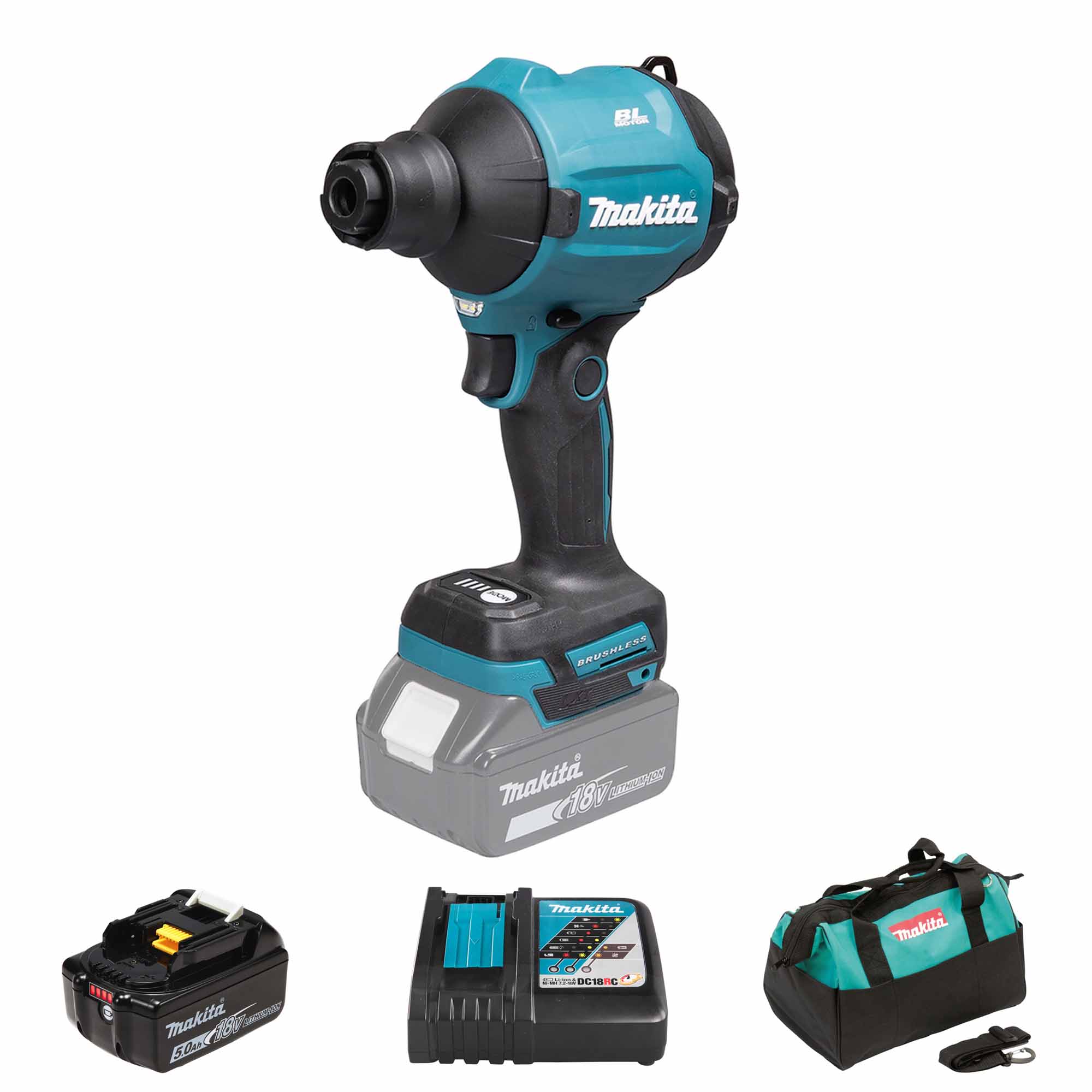 Soffiatore a pistola Makita DAS180RT 18V 5Ah