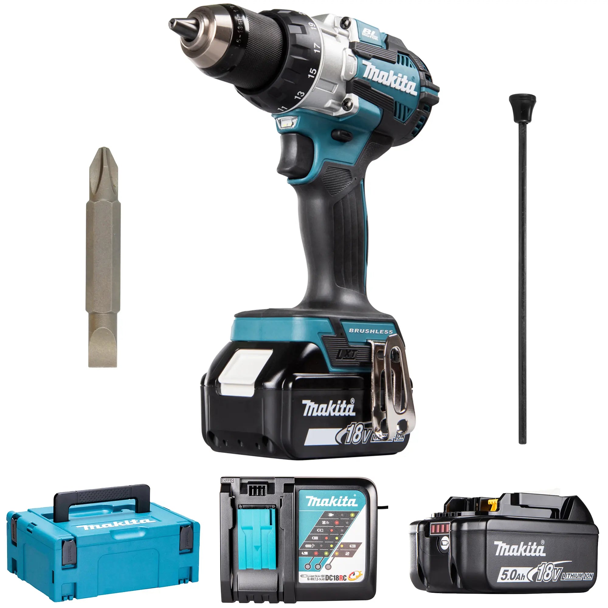 Trapano Avvitatore Makita DHP489RTJ 18V 5Ah