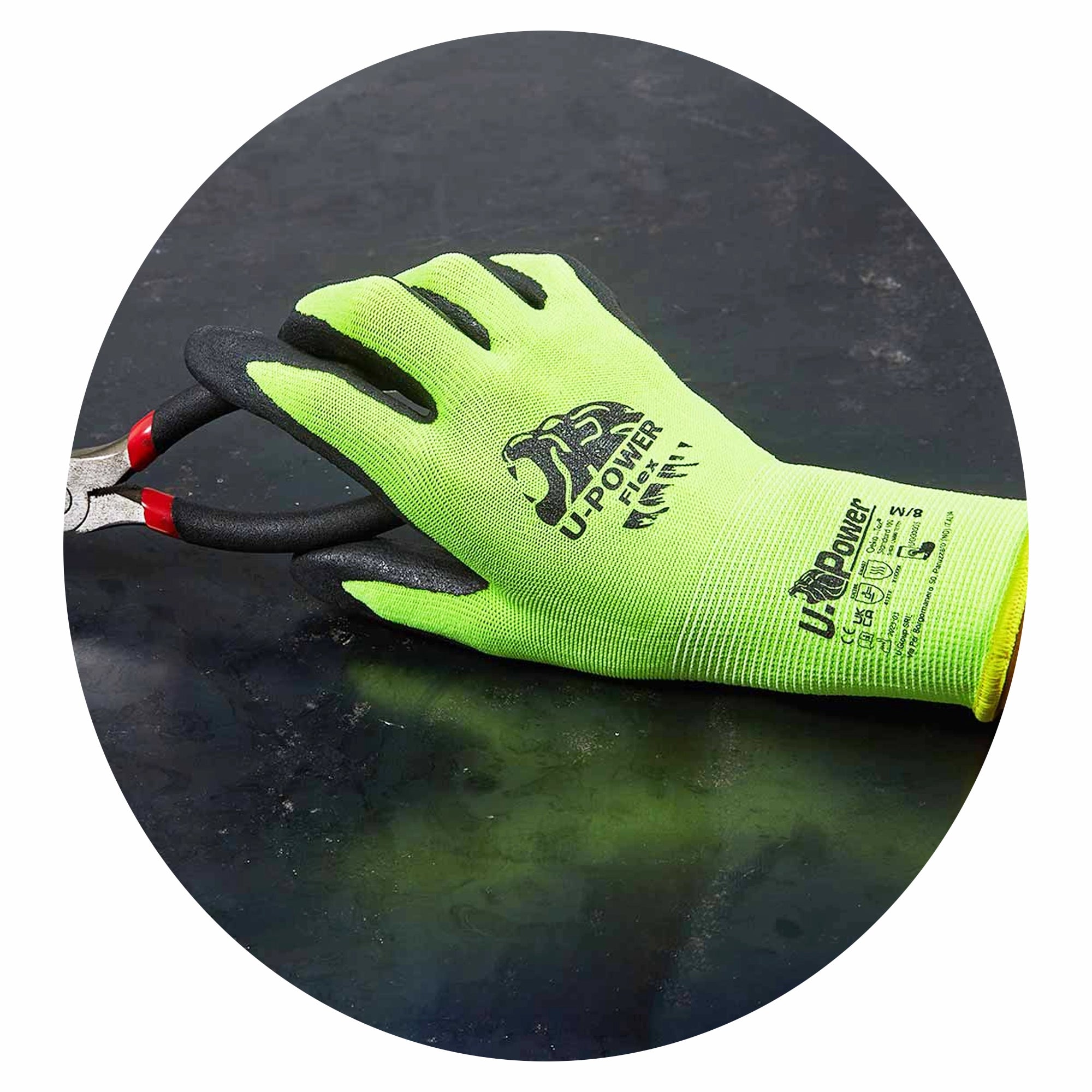 Guanti U-Power Flex Giallo Fluo