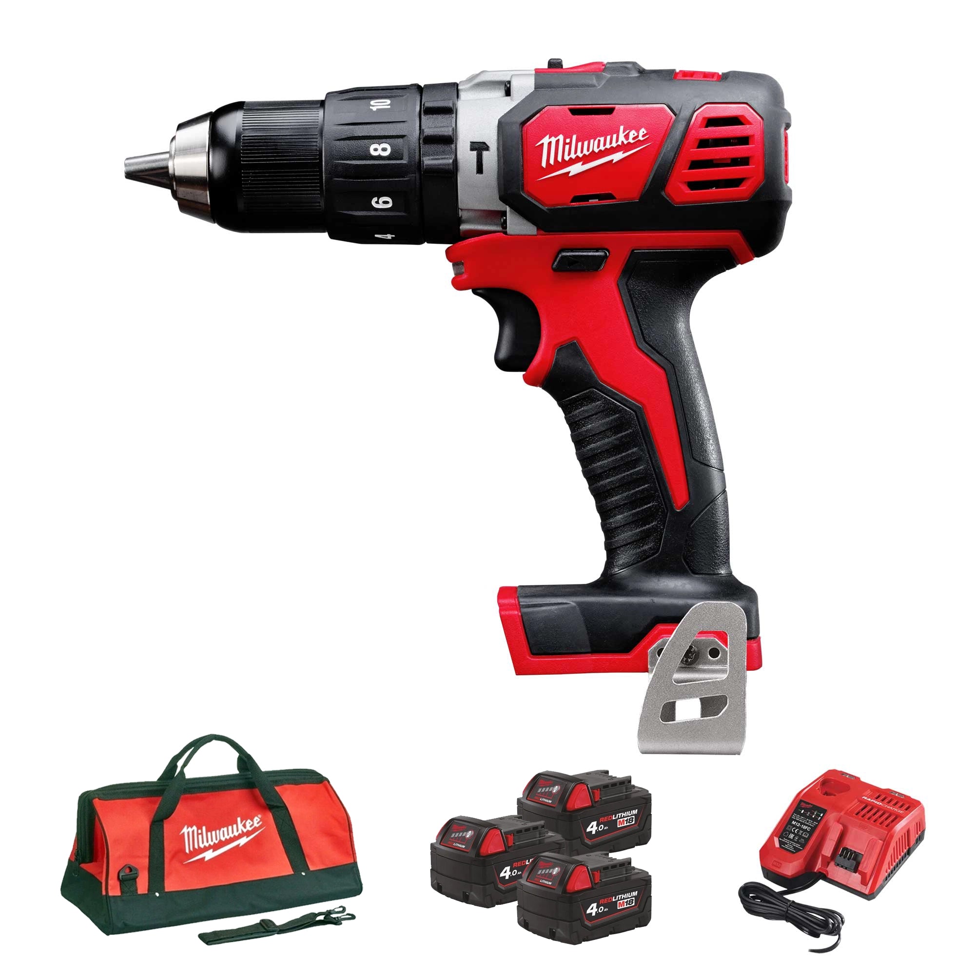 Trapano con percussione Milwaukee M18 BPD-403C 18V 4Ah