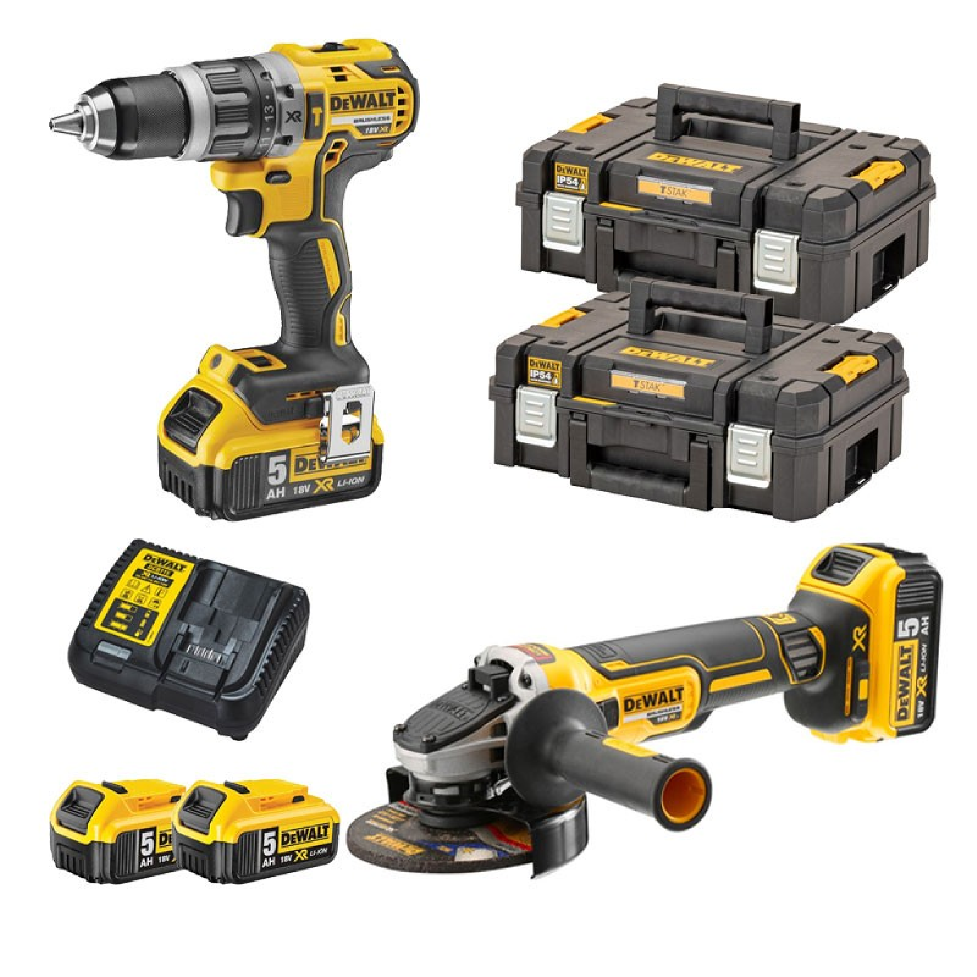 Kit Elettroutensili Dewalt DCK2153P2-IT 18V 5Ah